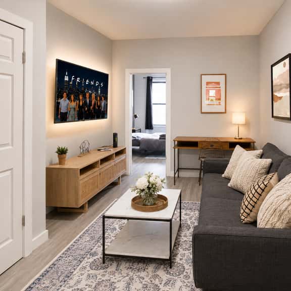 𖡡 First Street Flat - 1BR Apt just 15 Min to NYC - Image 1