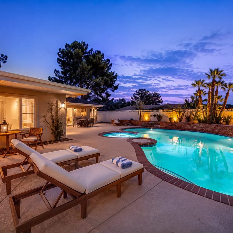 Vegas Strip Pool Villa-4000sf, Spa, Sauna, Theater